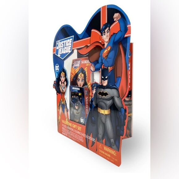 Justice League NEW Wonder Woman Valentine's Day Box Gift Set Kids Girl Holiday - Picture 4 of 5